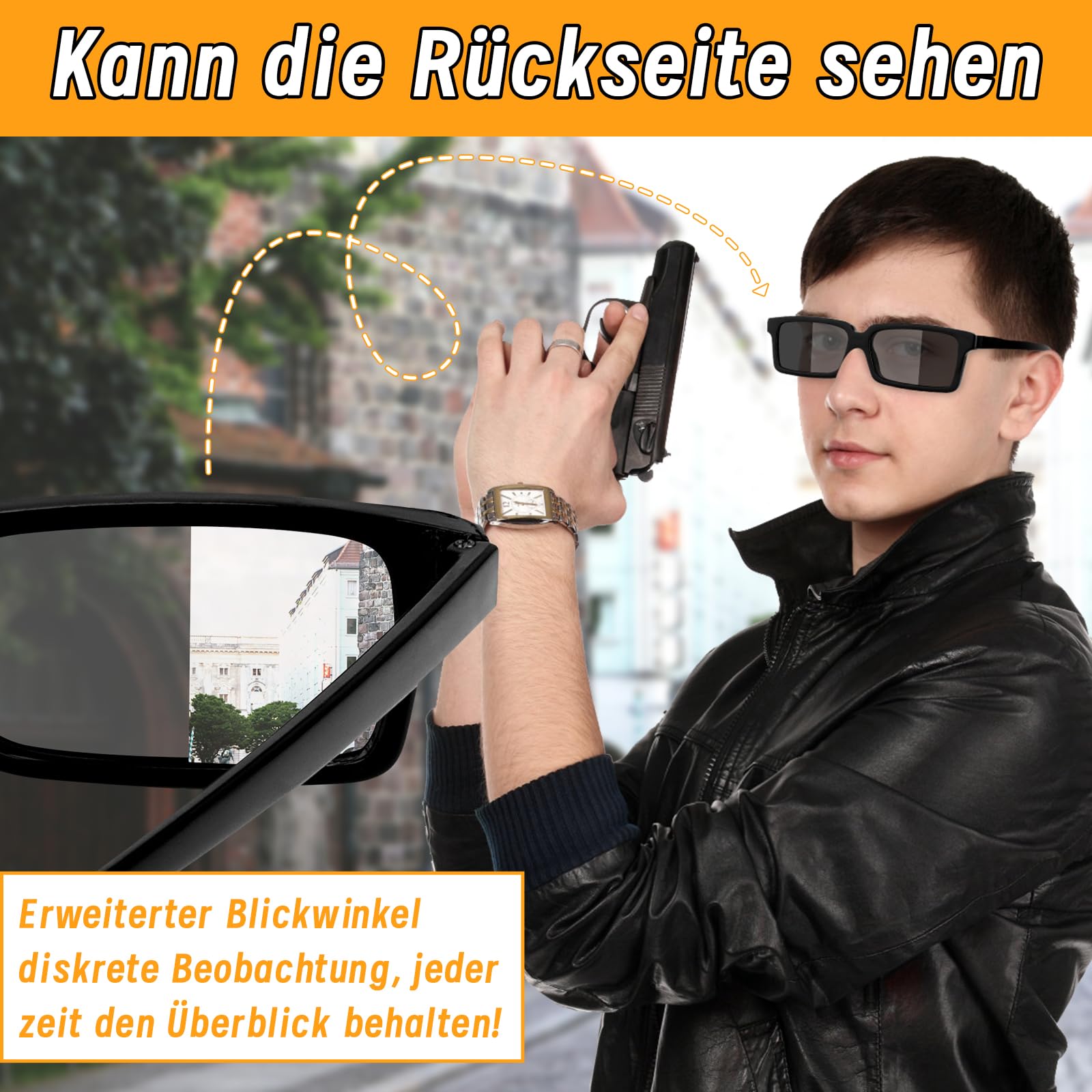 DAGORD 12 stuks spionagebrillen voor kinderen, geheime bril, met grappige zonnebril, feestaccessoires, detective voor kinderen, voor gradatie, vakantie, verjaardagsfeest, zwart