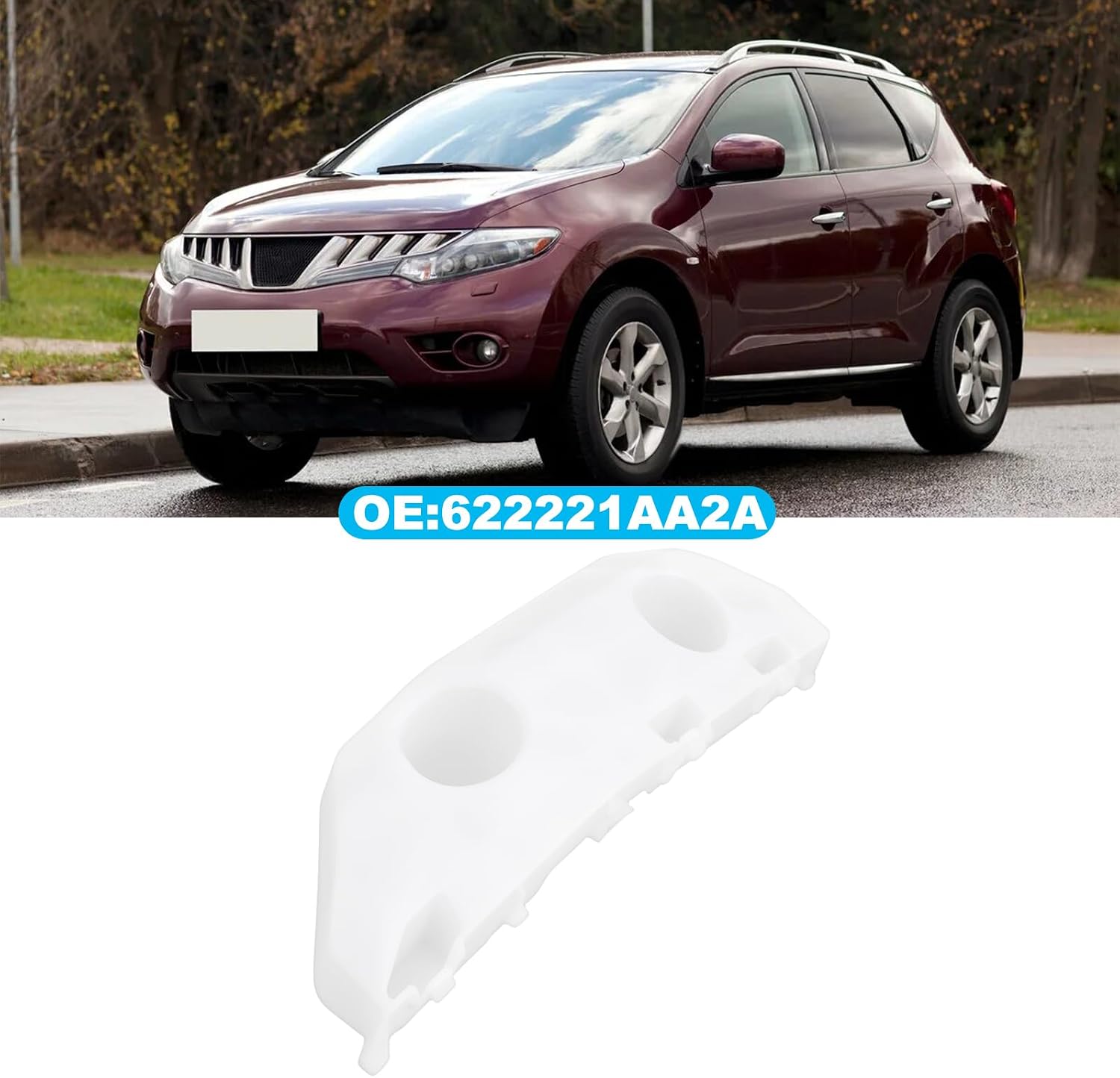 Car Right Front Bumper Bracket 622221AA2A Compatible with Nissan Murano 2009-2014 Model