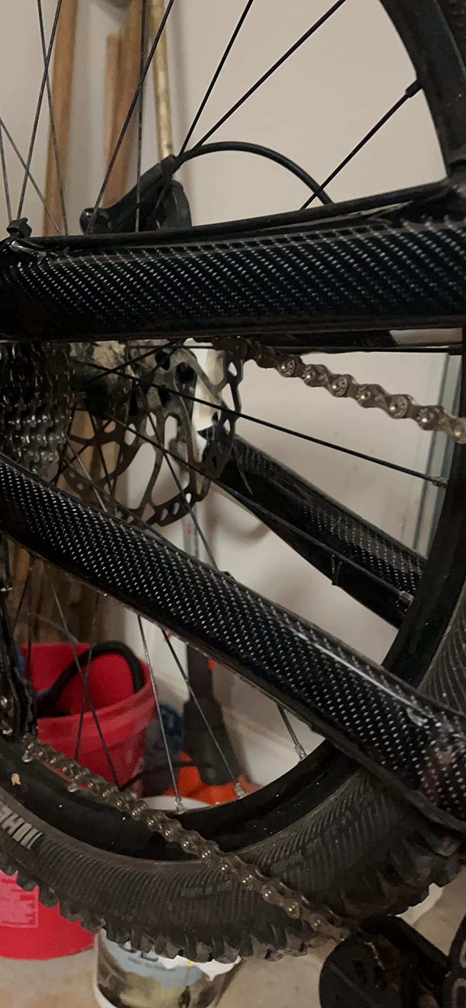 4/mo Finance TURBOOST Bike Frame Protection Tape Sticker Vinyl Wrap Skin, MTB Paint Chainstay