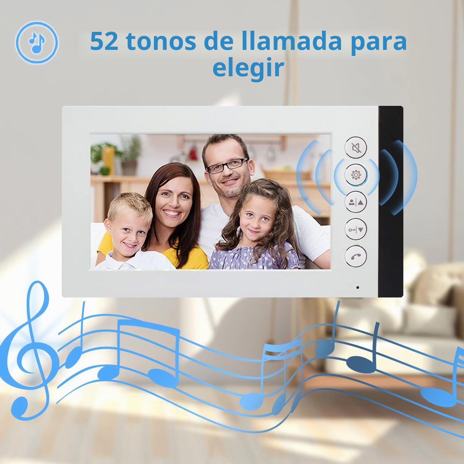Video por cable sistema de intercomunicación de varios apartamentos, 2/3/6/8/10/12 Unidad 7 pulgadas MONITOR VIDEO timbre kit interior y exterior (1 Timbre + 8 Monitore)