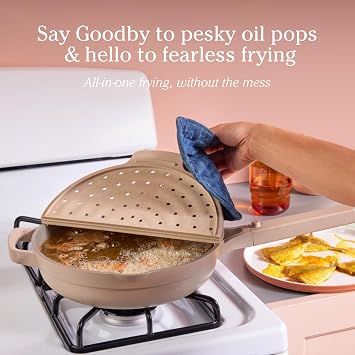 Our Place Fearless Fry - Silicone Frying Accessory for Always Pan & Perfect Pot | Splatter-Free, Heat-Resistant, Easy-Clean | Steam