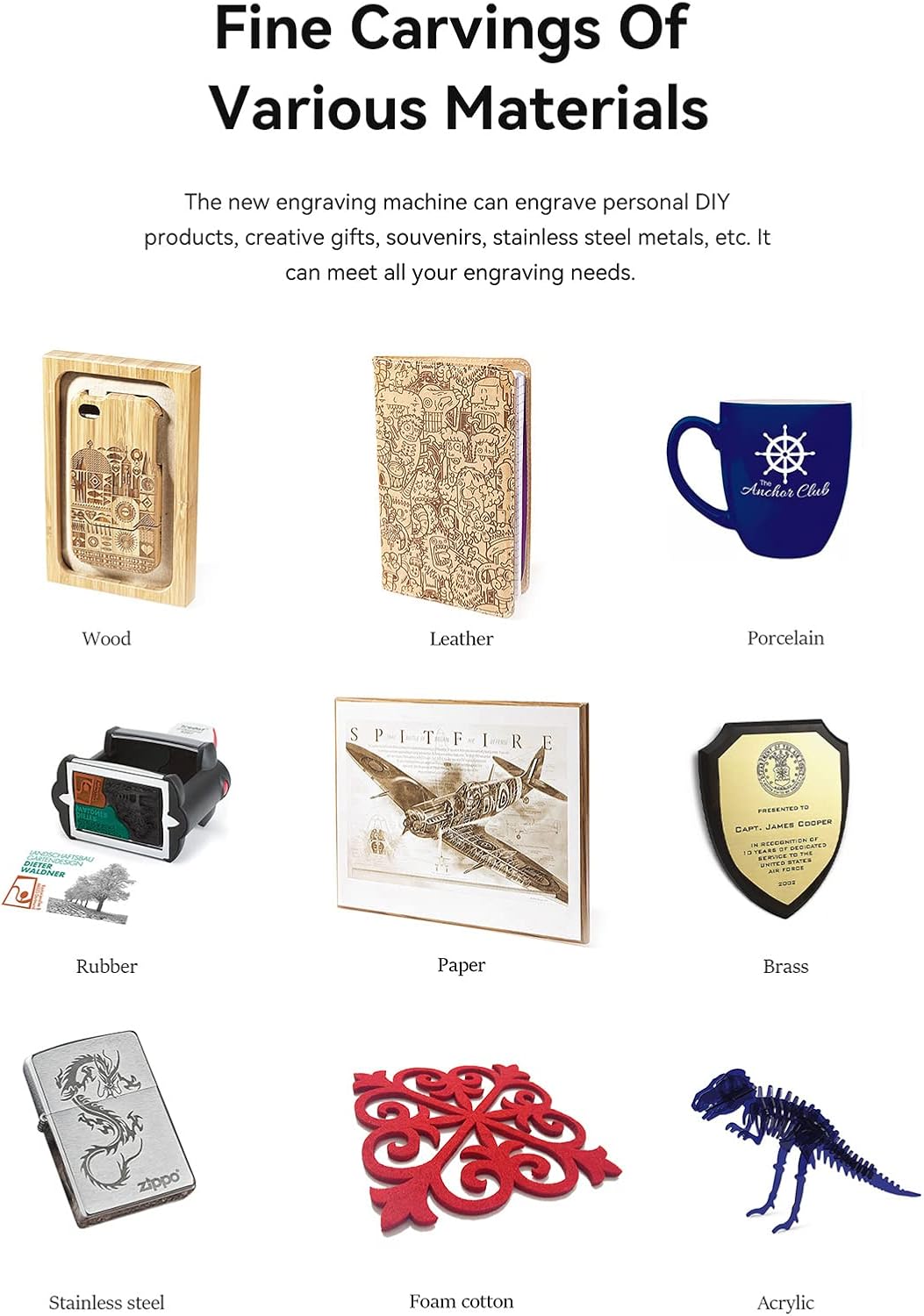 Fine Carvings Of Various Materials