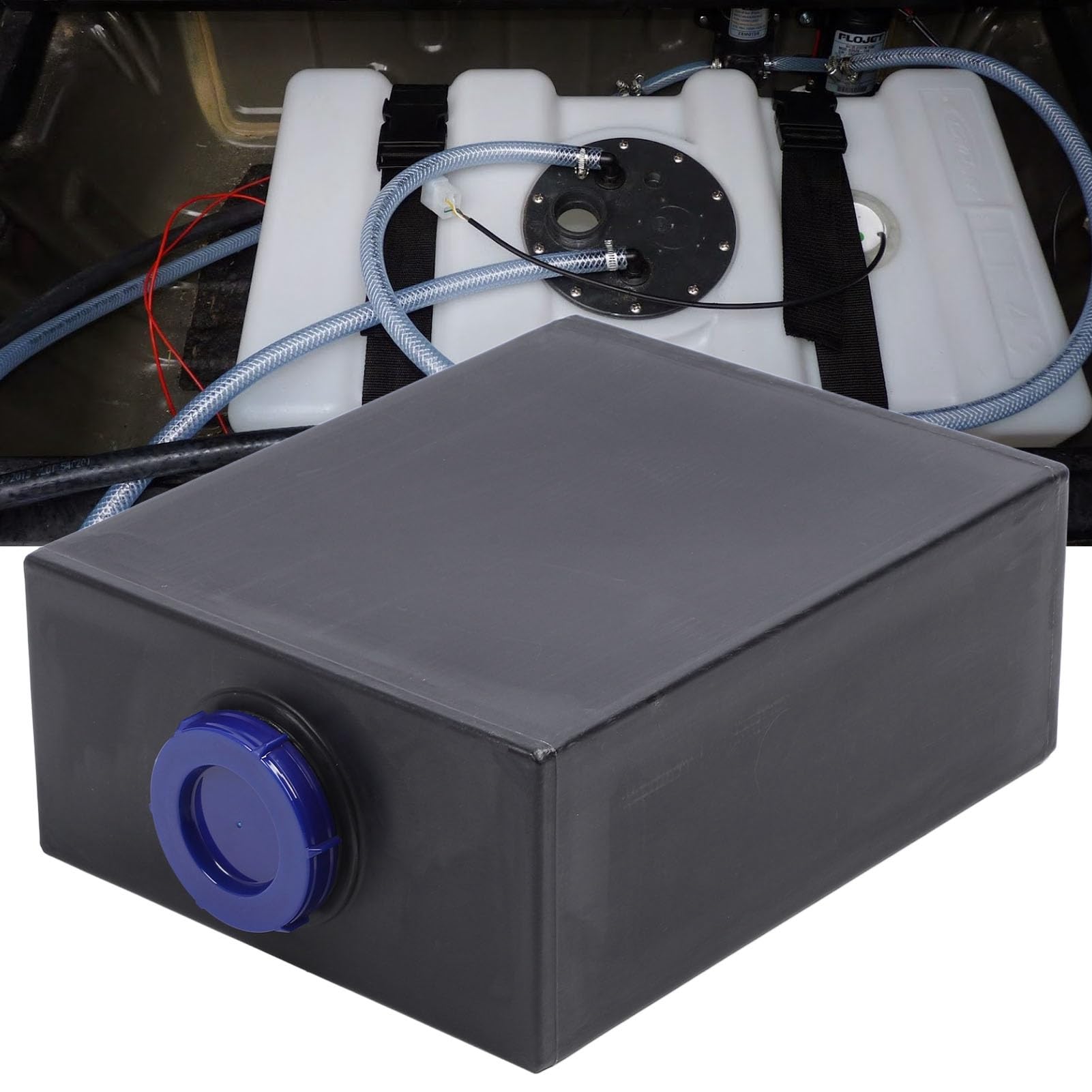 Keenso Shock 'Agua de 10, 5 galones resistente al tanque 'Agua, acumulacin de agua dulce para las fugas para vehculos, barcos