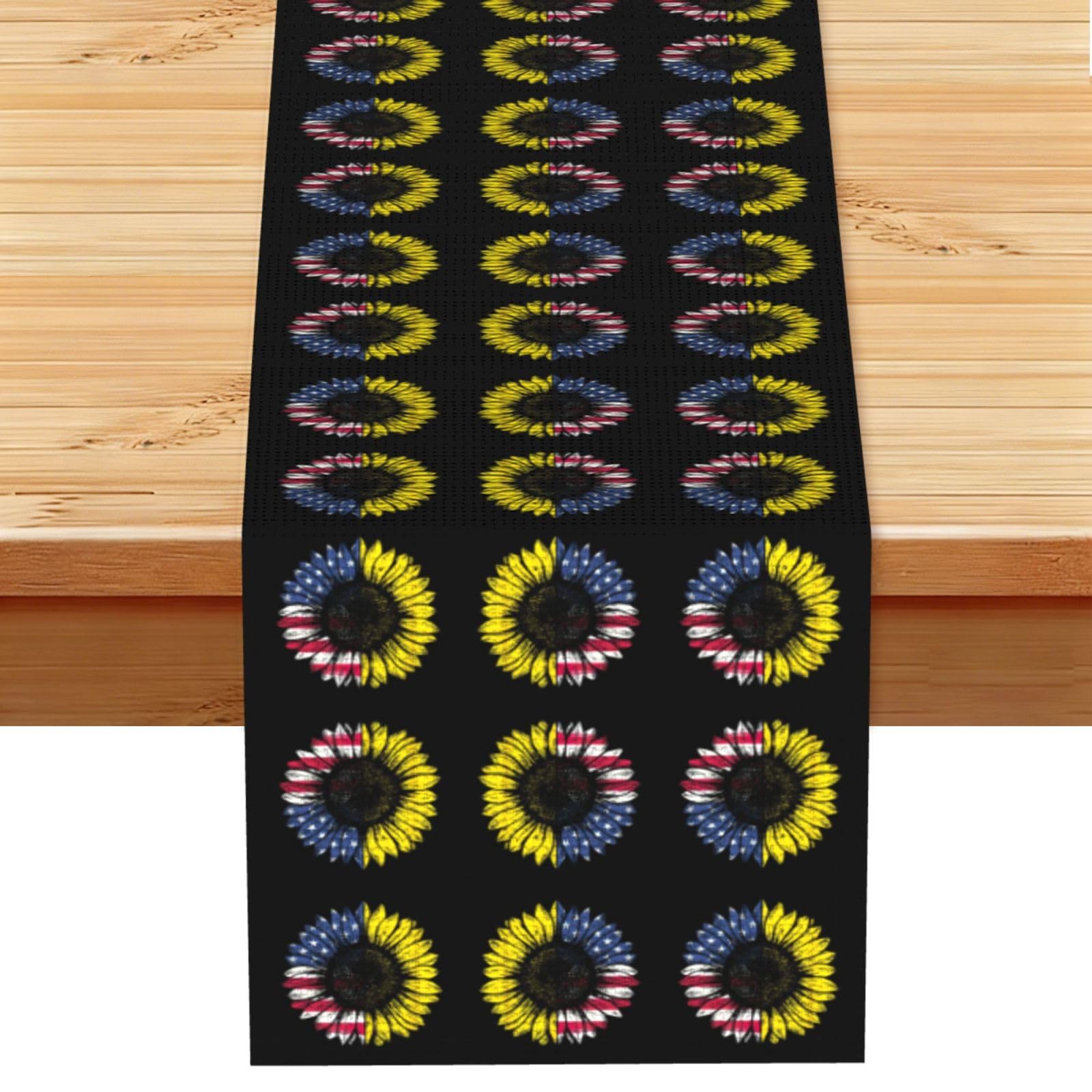 Sunflower Stylish Printed Table Cloth, Decorative Table Runner 13x72in for Home, Party and Banquet Home Decor