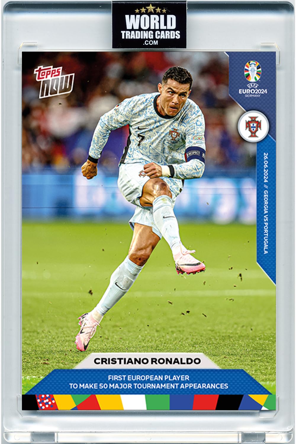 World Trading Cards, Cristiano Ronaldo, Euro 2024, Record for 50