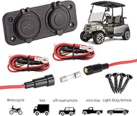 Vista 8 de 10L0L Carrito de golf Encendedor de cigarrillos Salida y carga rápida 3.0 DC 12V Entrada impermeable Cargador USB Adaptador de enchufe