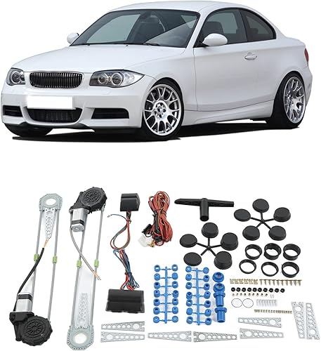 Miniatura 3 de Kit de conversión de regulador de elevalunas de energía eléctrica universal, kit de conversión de regulador enrollable con interruptores, cableado y