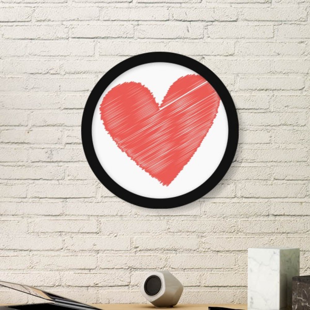 Cadre photo de la Saint-Valentin avec grand sticker mural rond noir