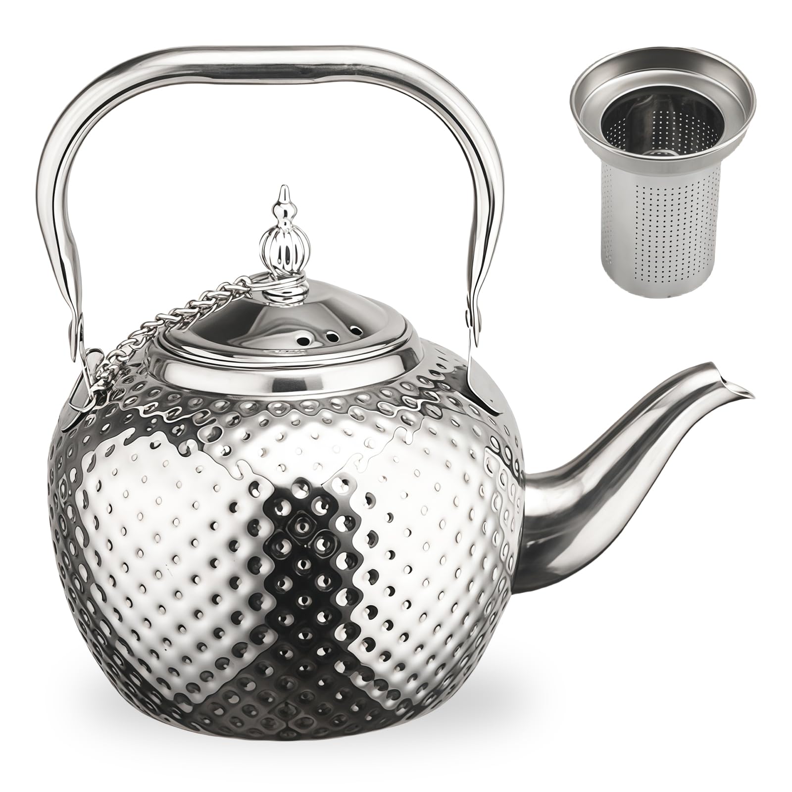 Bouilloire à thé 1,2 l inox argenté pour des pauses sereines