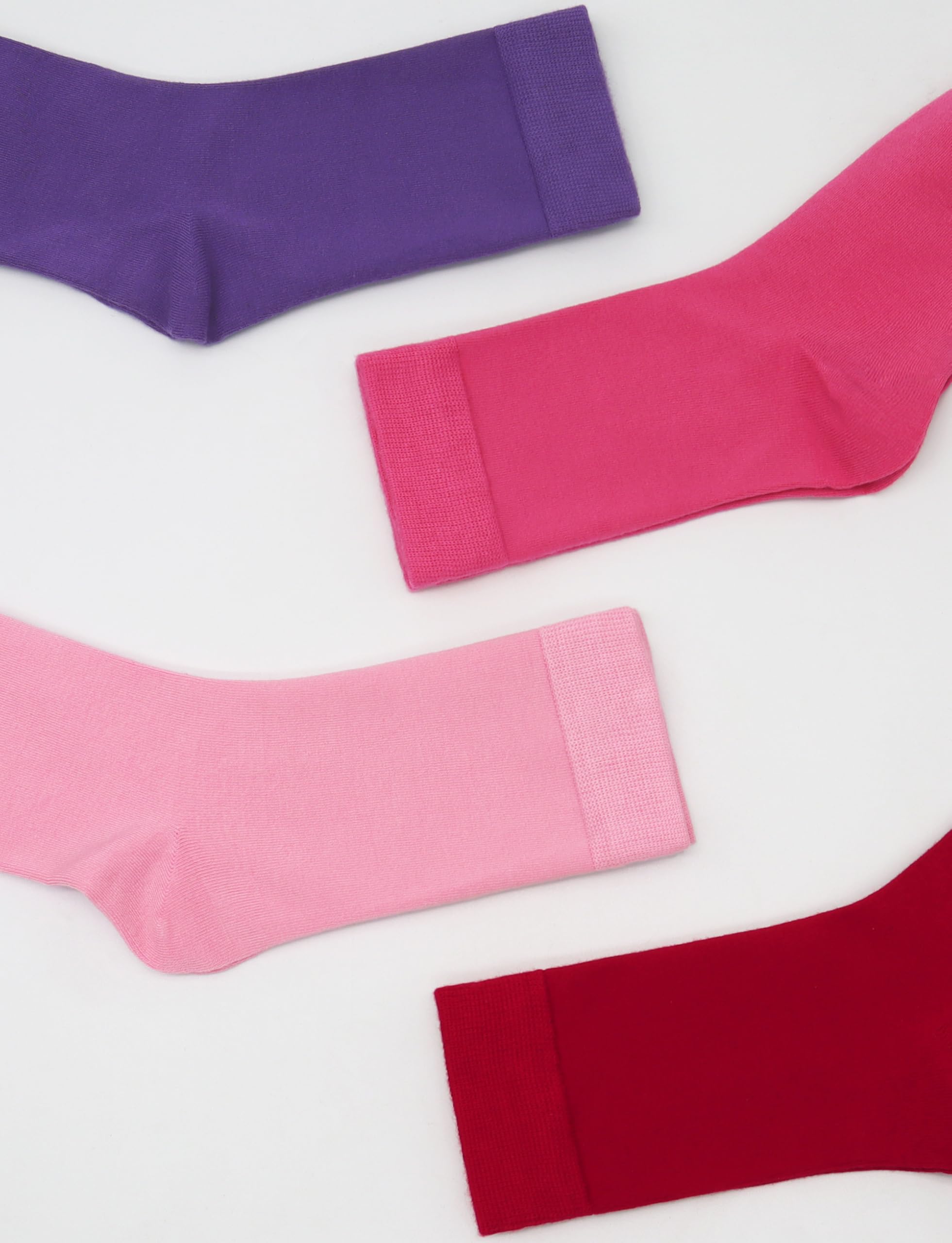 Lot de 4 paires de chaussettes fines en viscose de coton peigné pour femme - Respirantes et douces - Cadeau confortable