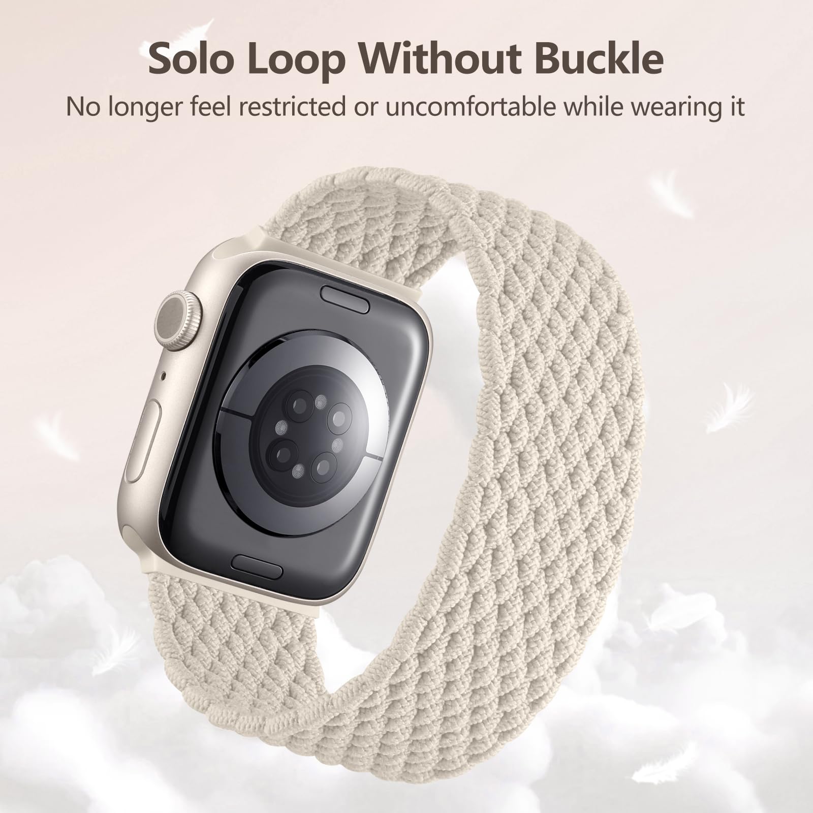 Maledan Intrecciato Cinturini Compatibili con Cinturino Apple Watch 44mm 45mm 42mm 49mm per Donna Uomo, Cinturini sportiva elastica regolabile per iWatch SE Series 9 8 7 6 5 4 3 2 1 Ultra, Galassia