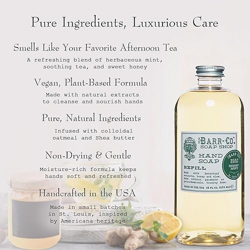 Miniatura 2 de BARR-CO. Repuesto de jabón de manos de abeto y pomelo, pomelo brillante y bálsamo refrescante, jabón líquido natural para baño y cocina, fórmula