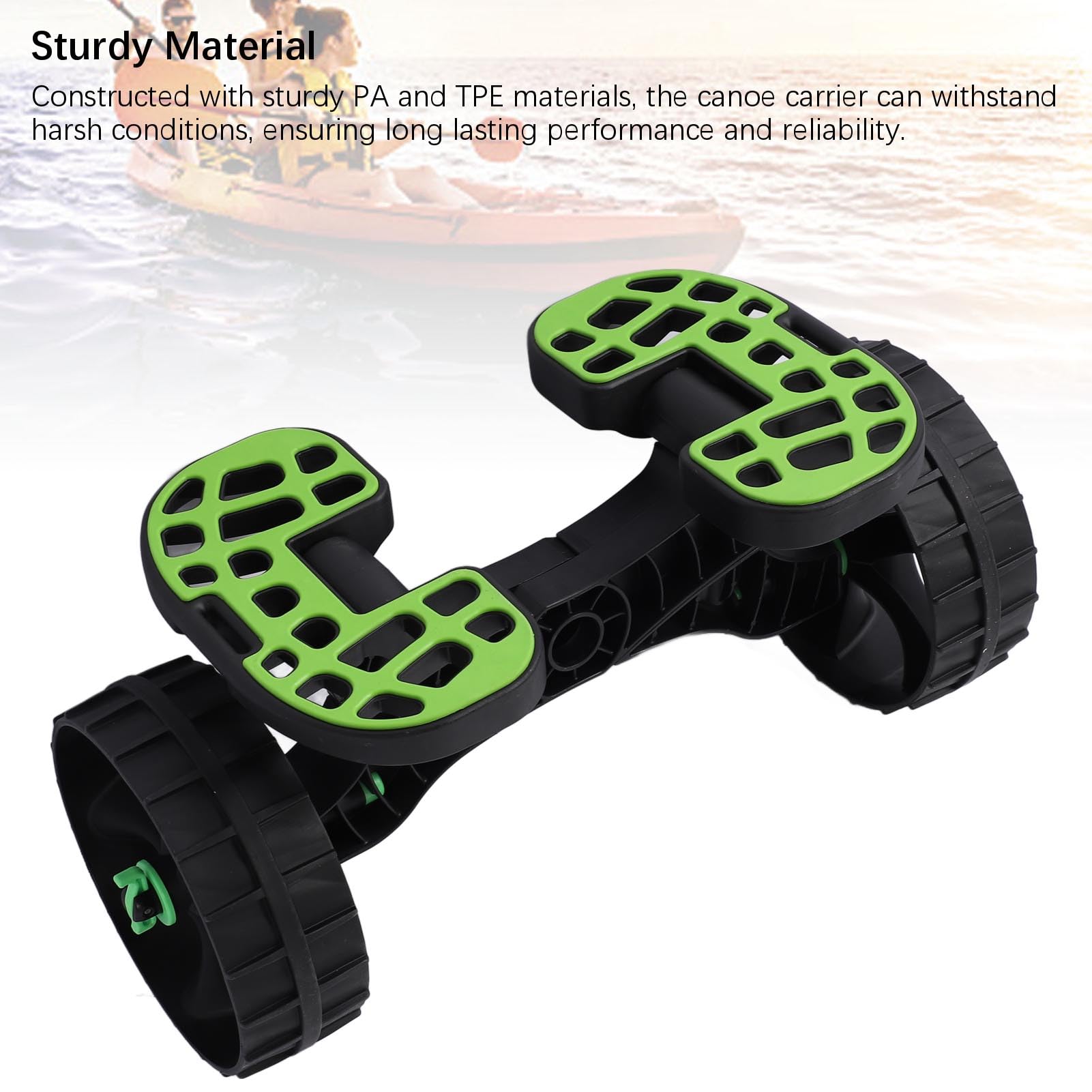 Asixxsix Kayak Cart, 500KG Strong Load Capacity Heavy Duty Kayak Dolly Puncture Proof All Terrain Wheels Easy Carrying Canoe Cart for Beach, Easy to Install