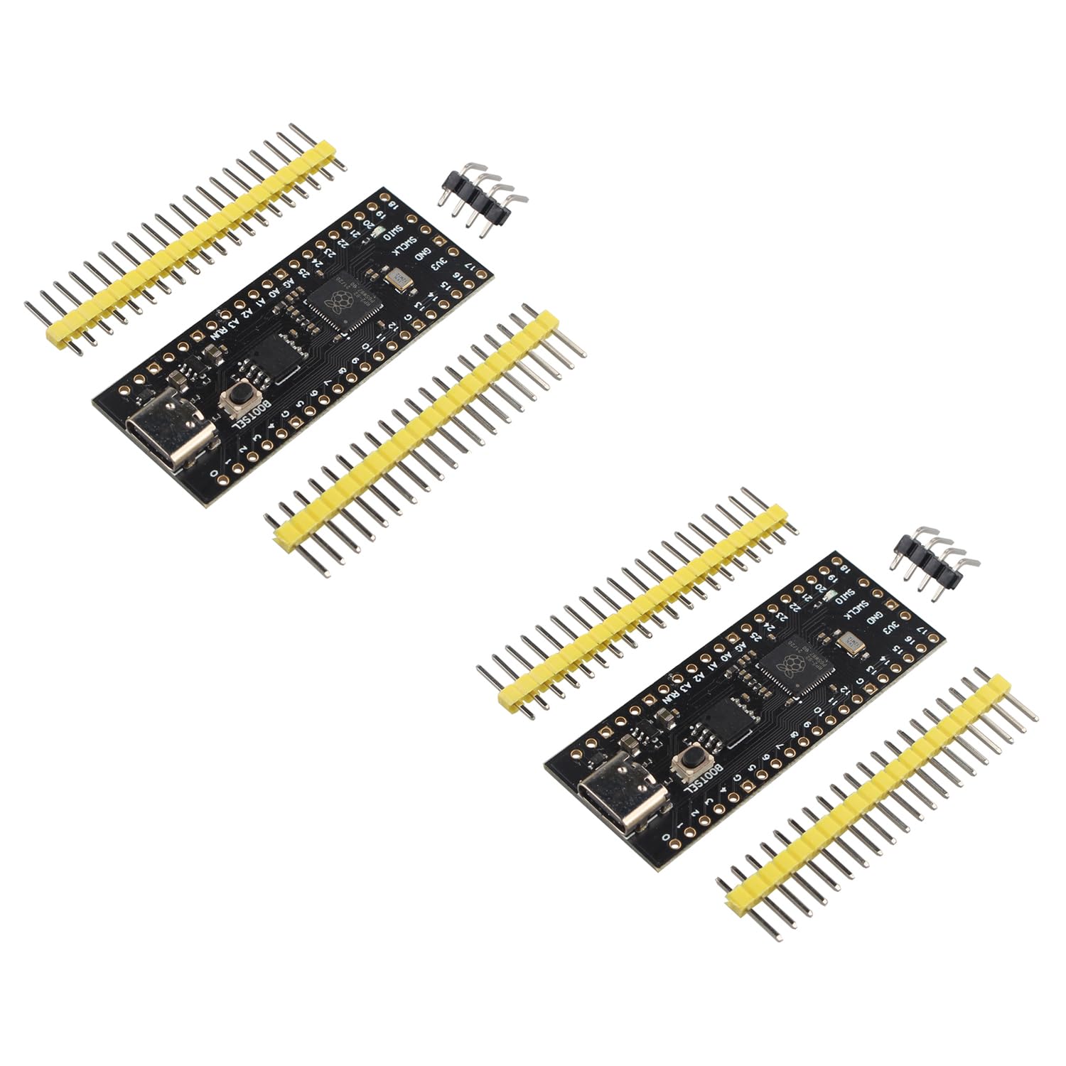 ZDE 2PCS RP2040 Core Board Type-C USB-C Dual-Core Arm Cortex M0+ Processor 16MB for Raspberry Pi Pico Micropython C/C++