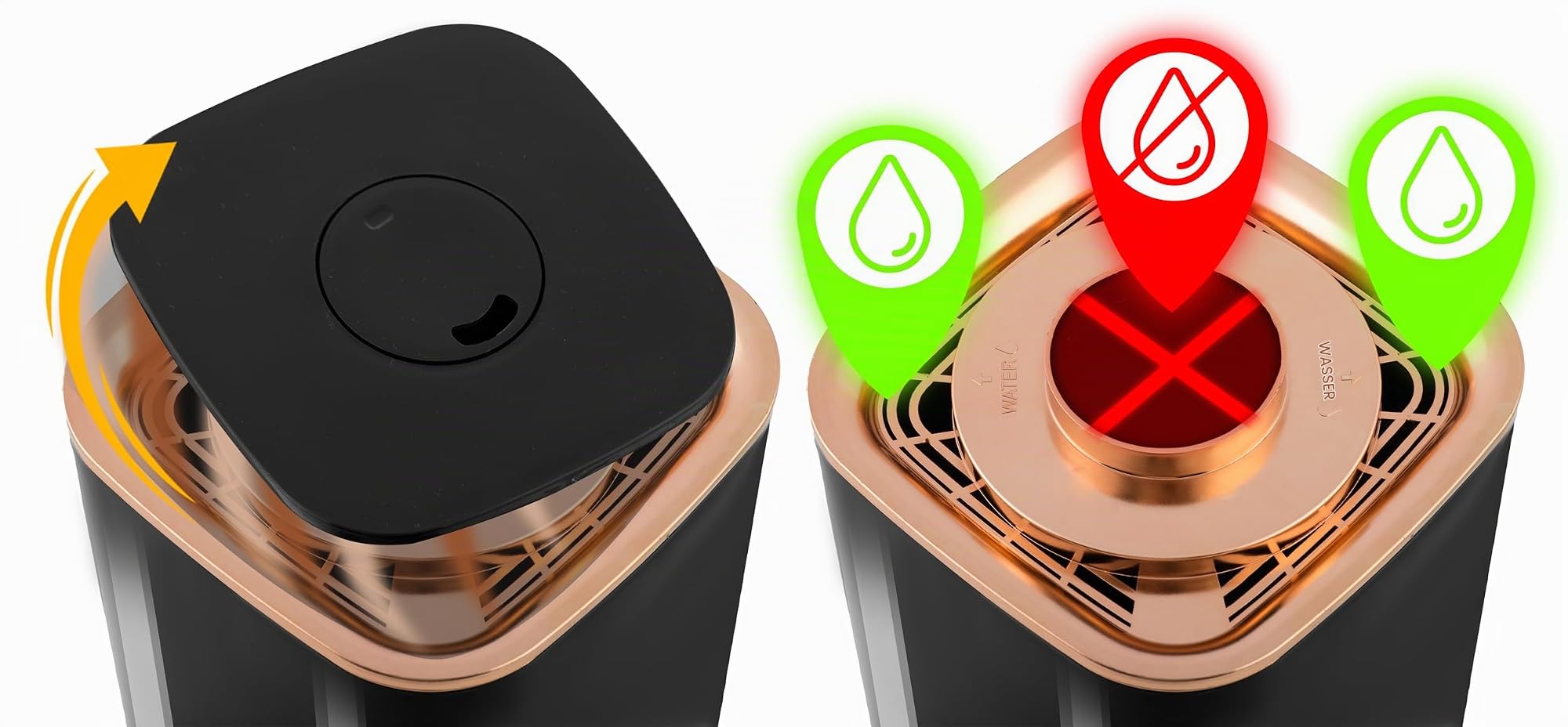 Berdsen - Ultraschall-Luftbefeuchter - mit Ionisator und Aroma-Diffuser - LED-Bedienpanel - Automatische Abschaltung, Kalter Nebel - Wassertank 3,1 L - Leise - für Schlaf- & Kinderzimmer - Schwarz