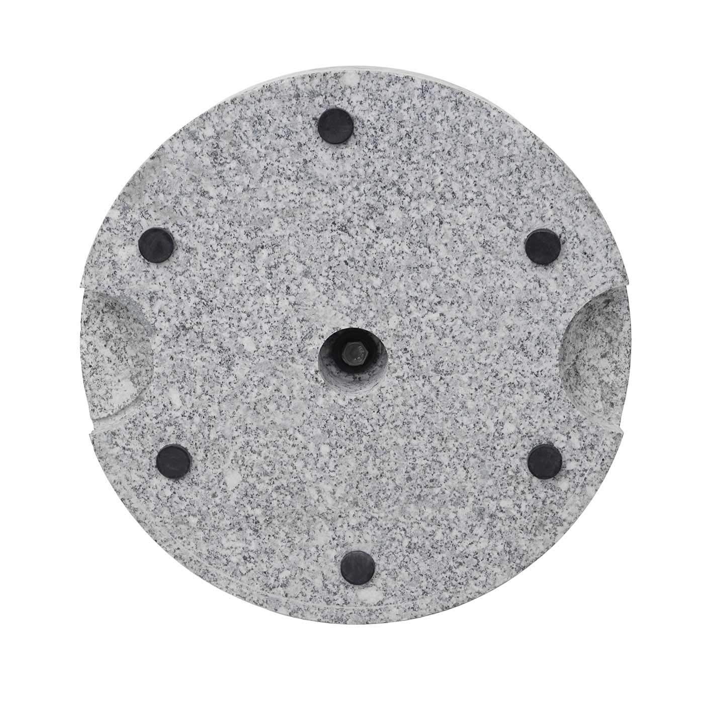 Mendler Stojak na parasol przeciwsłoneczny HWC-F92, stojak na parasol, granit, 24 kg, okrągły, szary