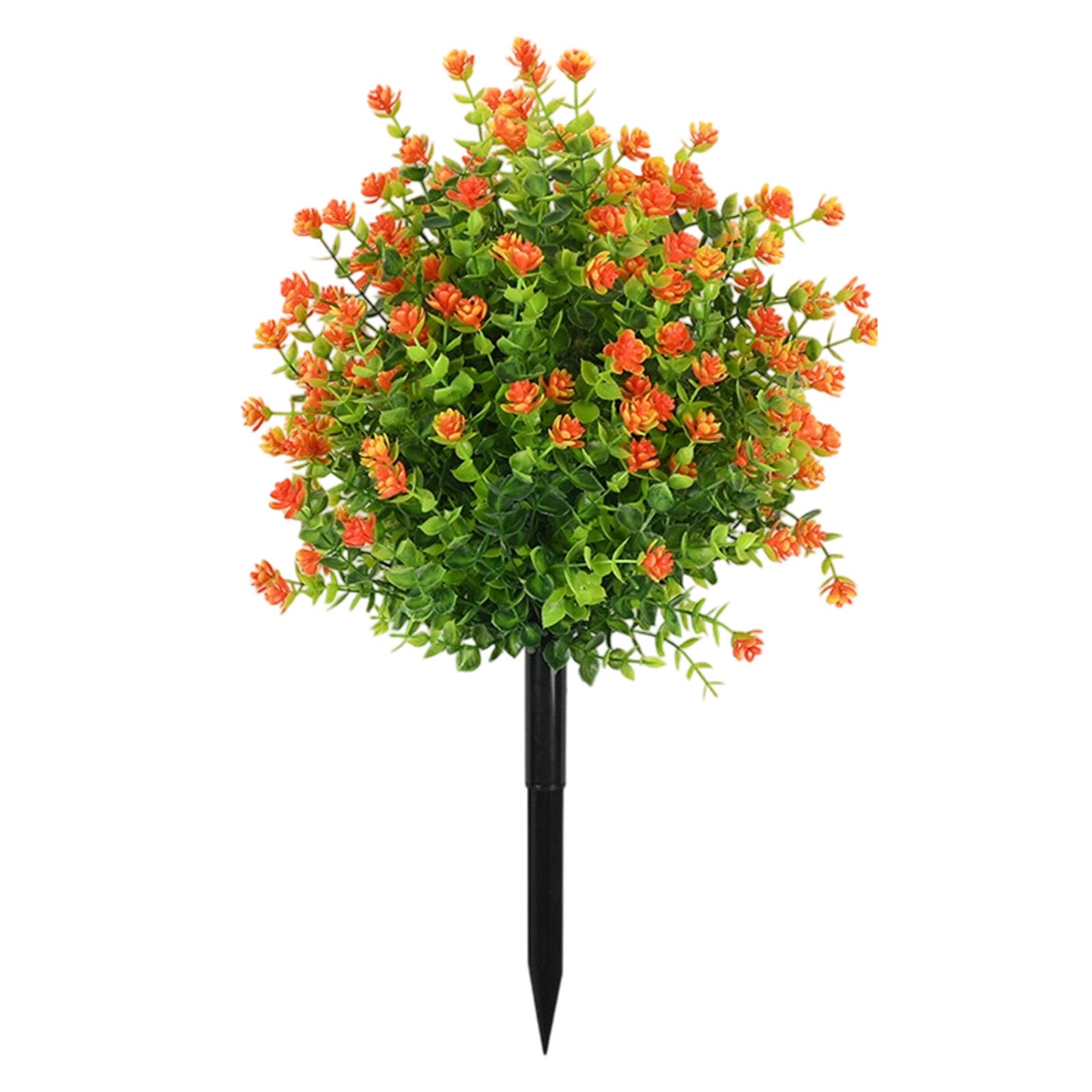 Snorvixre Eucalyptuses Stakes with Ground Pegs Artificial Greeneries Accessory for Landscape Balcony Arrangements Outdoor Garden Decoration Stakes