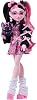 Monster High Bebek, Draculaura Pembe Fiyonklu Elbise ve Siyah Hırka Evcil Hayvan Yarasa Sayısı Muhteşem ve Ramen, Ruj ve Çanta Gibi 7 Aksesuar