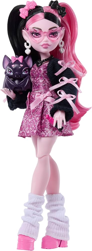 Amazon | モンスターハイドール、ピンクのボウドレスのドラキュラウラ