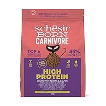 Schesir Born Carnivore, al gusto Pollo e Aringa, Crocchette per gatti adulti Cotte al forno (Sacco da 255g)