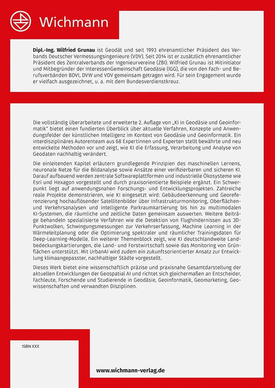 Künstliche Intelligenz in Geodäsie und Geoinformatik: Potenziale und Best-Practice-Beispiele (VDV-Schriftenreihe)