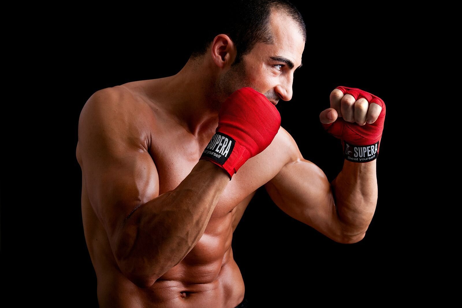 Boxbandagen 4,5m Elastisch - Handgelenk Stützbandage Mit Klett MMA