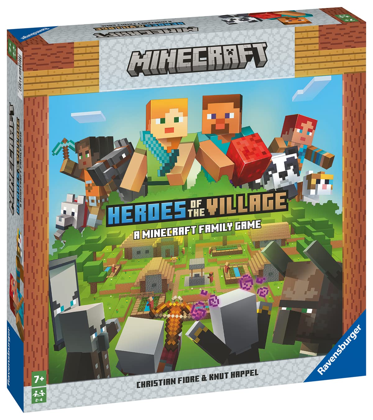 Ravensburger - Minecraft Heroes of the Village, Gioco da tavolo 7+, 2-4 giocatori
