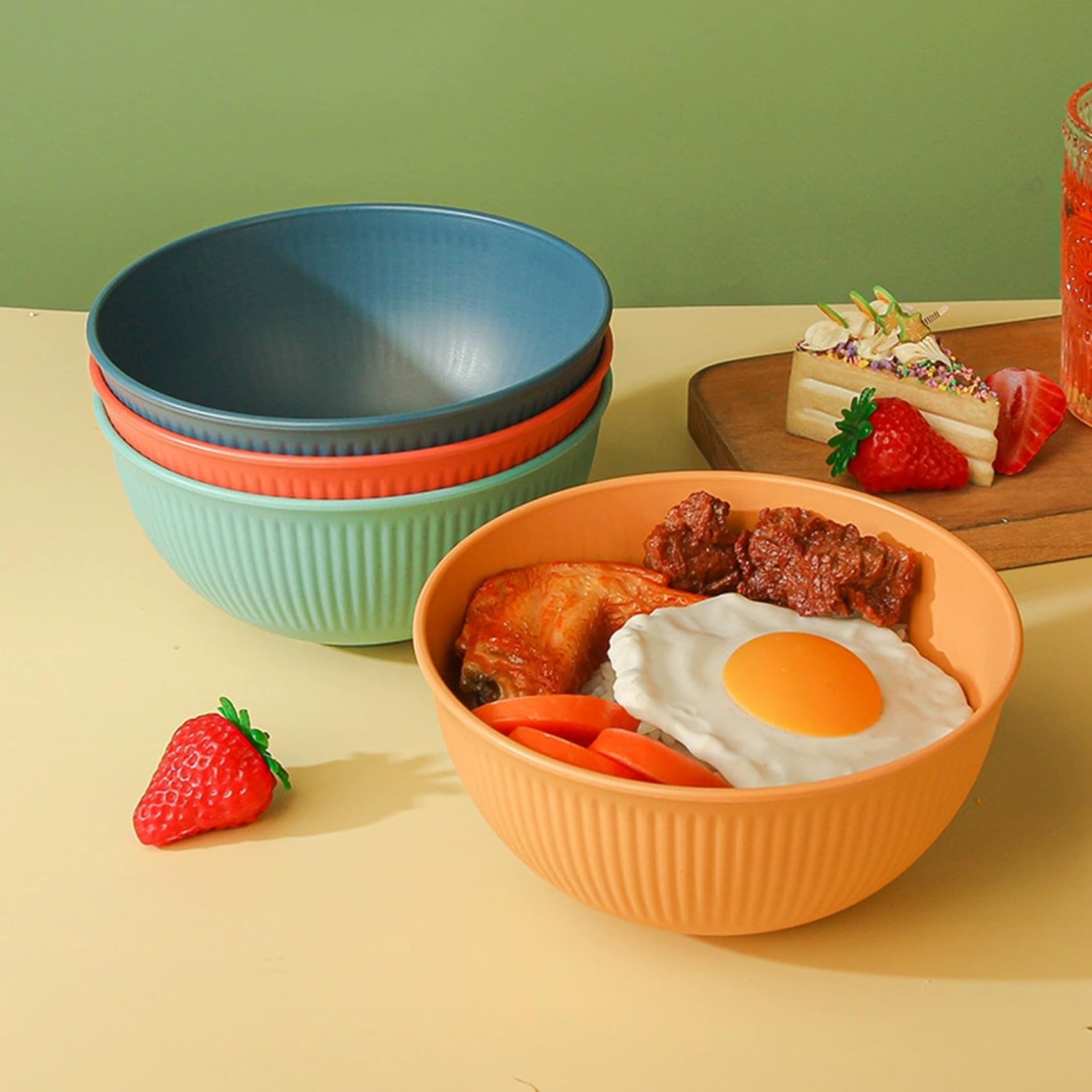 24 Ciotole Plastica Riutilizzabili 300ml - 6 Colori, Infrangibili E Lavabili, Per Casa E Fest - Foto 7