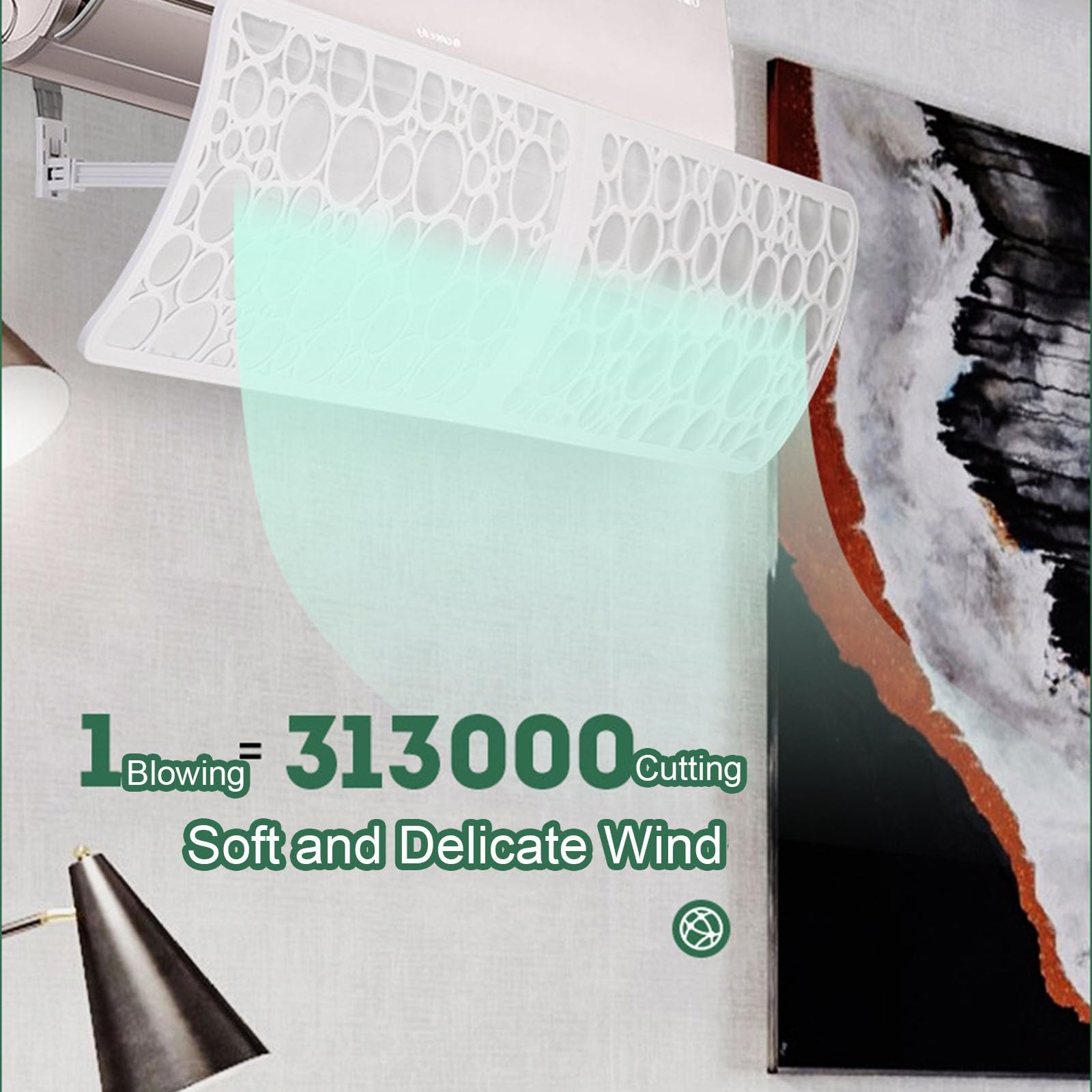 Deflettore Condizionatore Regolabile, Deflettore in Plastica con Filtro di Purificazione ad Alta Efficienza in Cotone, Anticondensa(90 * 22cm/35.4 * 8.7in)