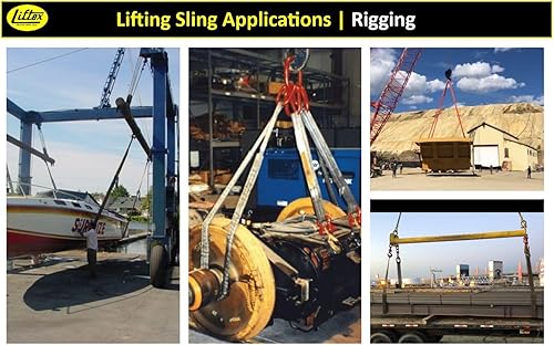 Miniatura 5 de LIFTEX - De confianza desde 1955  Eslinga plana de poliéster para levantamiento de ojos  Anchos de 1-4 pulgadas, 3-30 pies de longitud, 2 capas