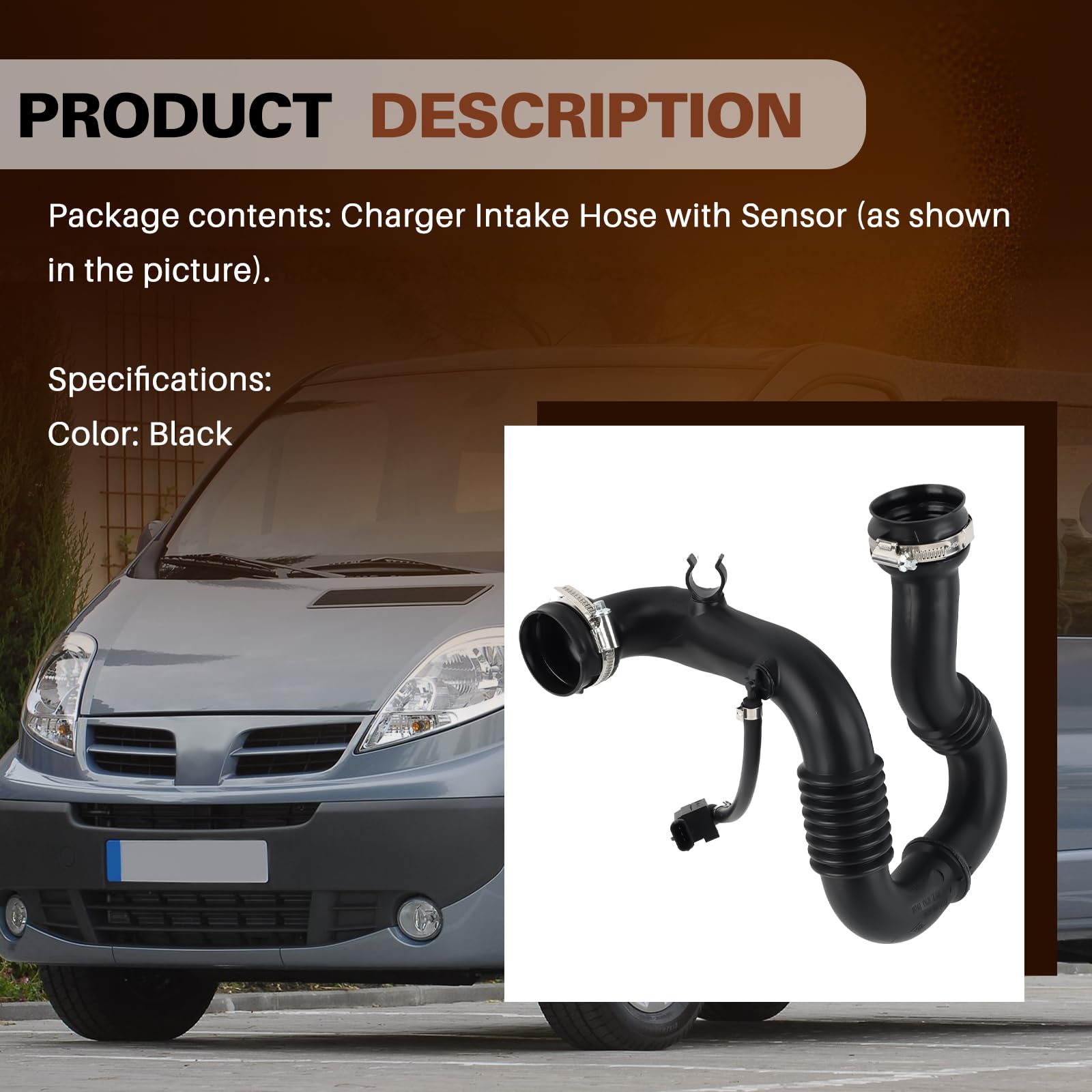 Tubo flessibile per intercooler con sensore adatto per 2006-2025 Primastar X83 Vivaro Trafic II 2.0 dCi Tubo flessibile intercooler Tubo flessibile turbo 8201068612 8200470985 93856622 1626900Q0A