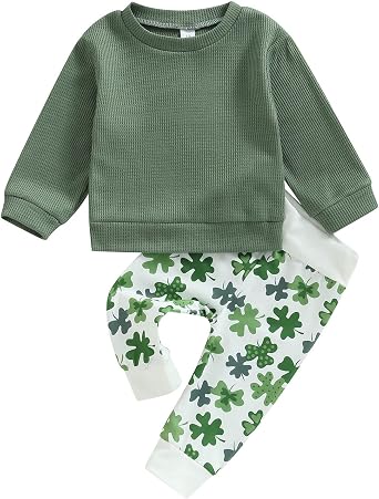 Sasaerucure Infant Toddler Baby Boy Halloween Outfits Long Sleeve Shirts Pumpkin Sweatshirt with Pants 2Pcs Winter Clothes