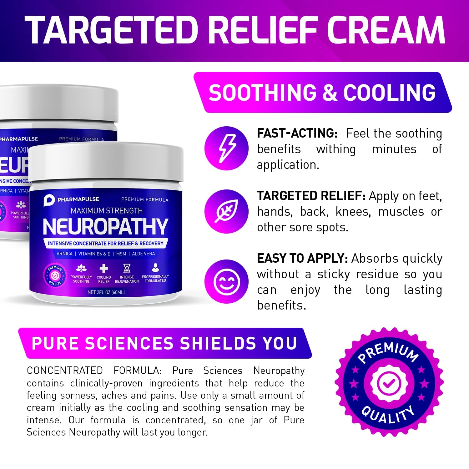 Buy Neuropathy Nerve & Pain Relief Cream Maximum Strength Pain Cream