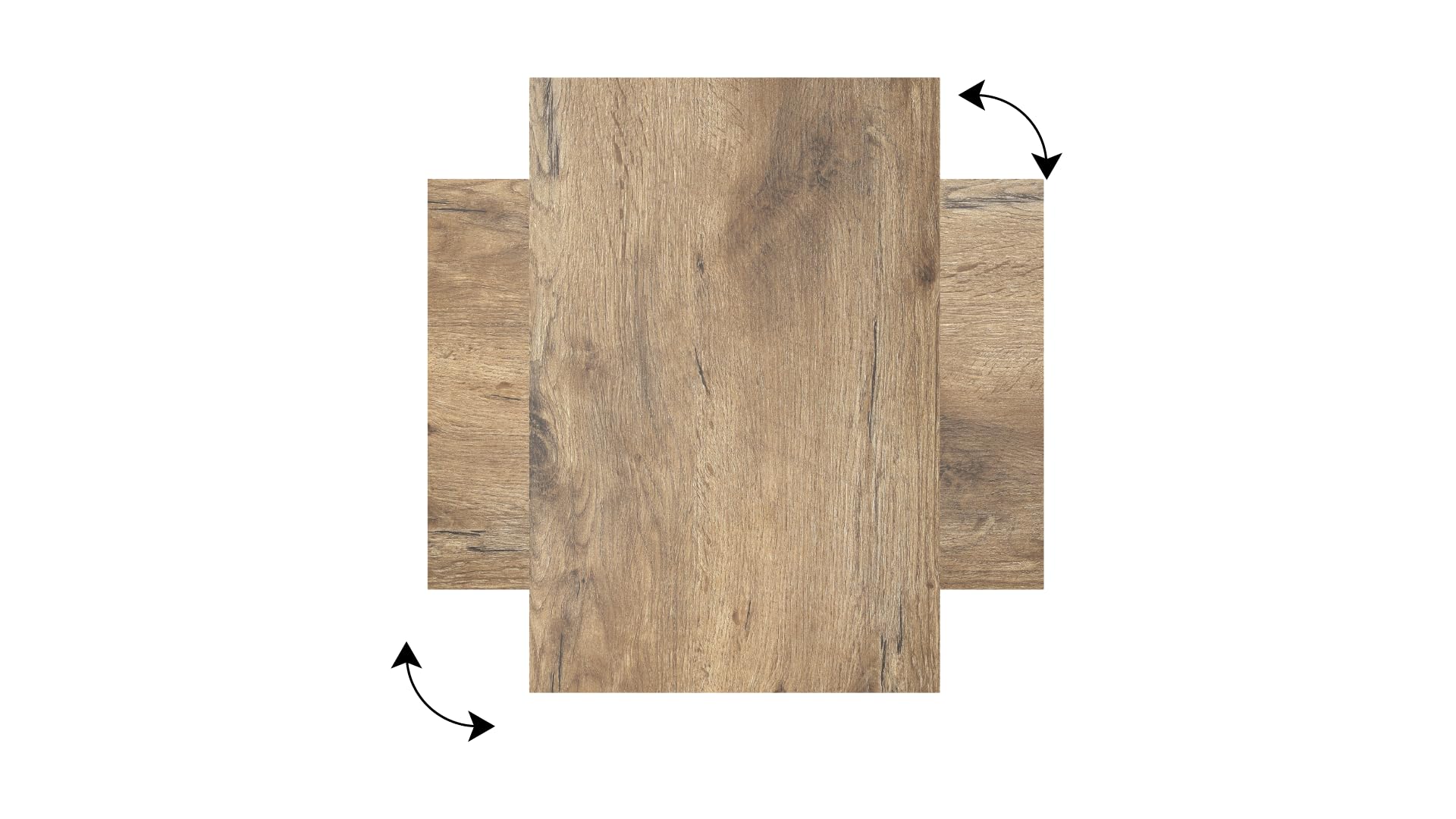 ALLboards Tableau Magnétique en Métal Motif Bois 90x60cm, MetalBoards pour tout type d'Aimants