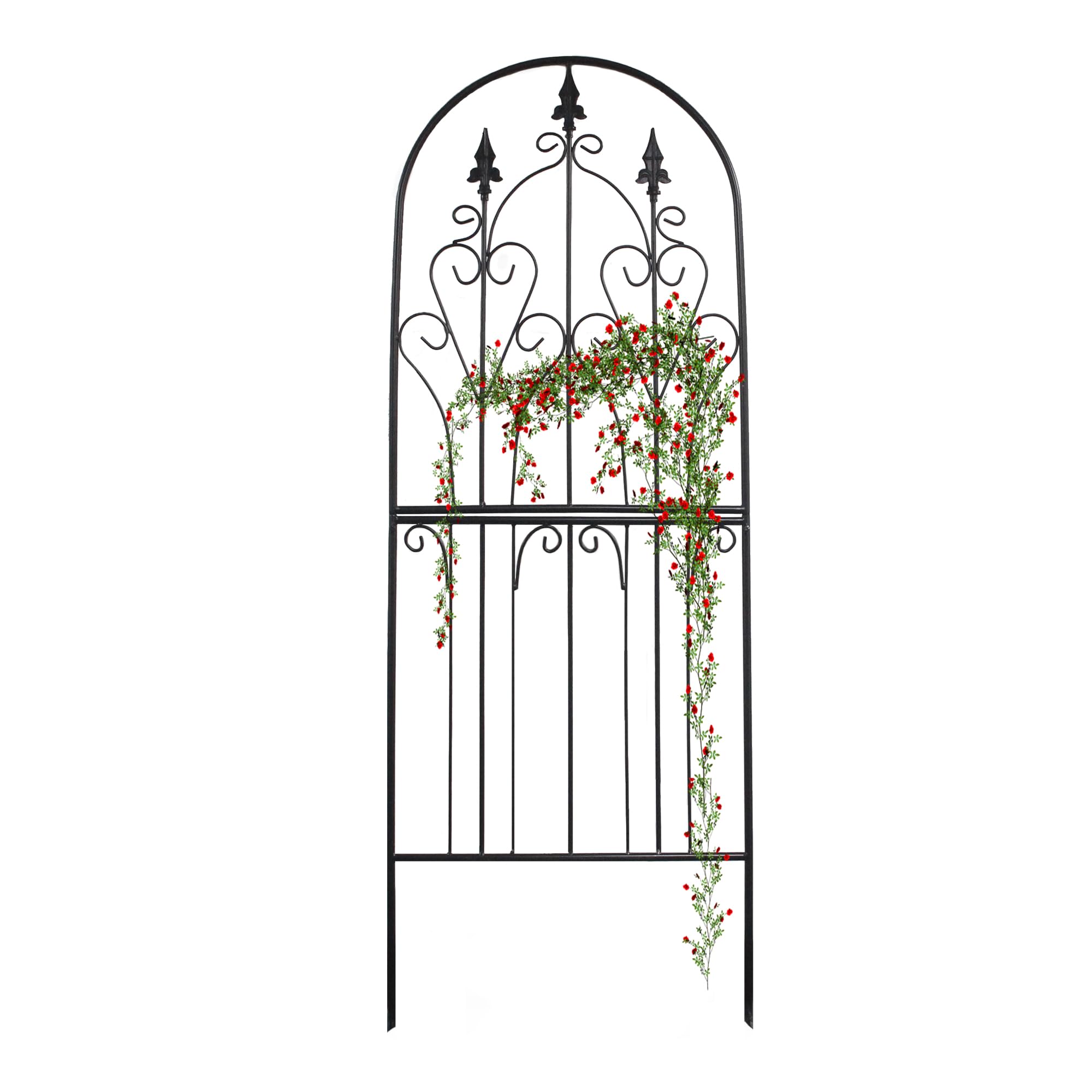 Garden Treillis 180 cm x 65 cm x 1,6 cm Métal Matériau de Haute Qualité Résistant à la Rouille Structure pour Plantes Grimpantes Vignes Fleurs Élégant Jardin Rosiers Vignes