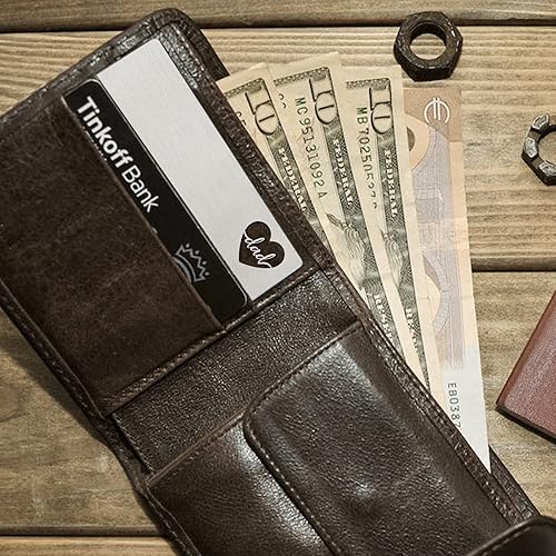 Miniatura 4 de YODOCAMP Regalos para papá de hija, tarjeta grabada para tarjetas de cartera, cumpleaños, día del padre, Acción de Gracias, Navidad, San Valentín,