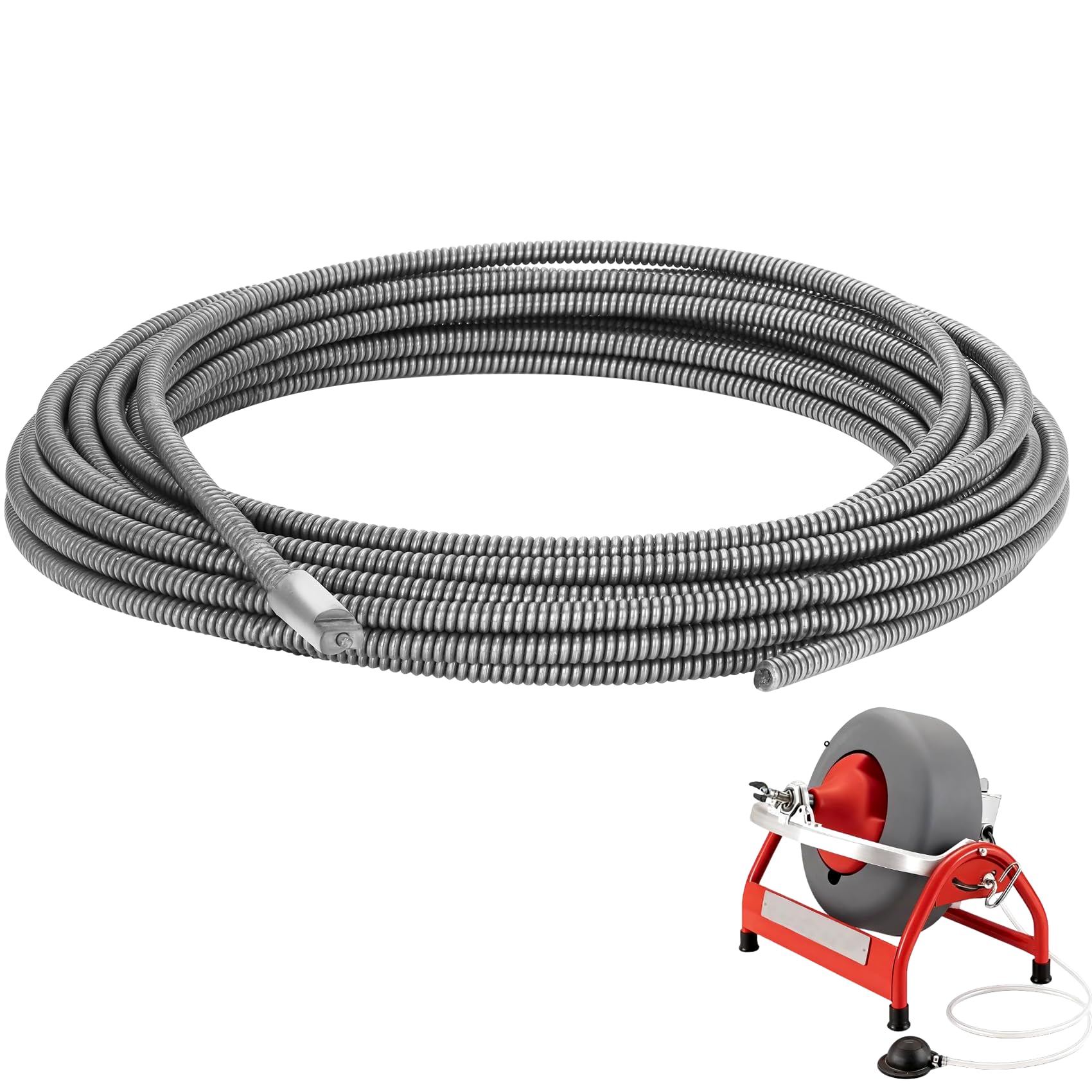 Upgraded 87597 1/2-Inch x 75-Feet C-45IW Solid Core Cable, Compatible with RIDGID K-3800, K-400 & More, Inner Core Cable for Home Drain, Drain