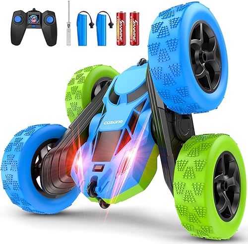 cosone Coche de juguete a control remoto para niños, 4WD 2.4Ghz de doble cara giratoria de 360 todo terreno RC con luces frías, regalos de disponible en Yaxa Costa Rica