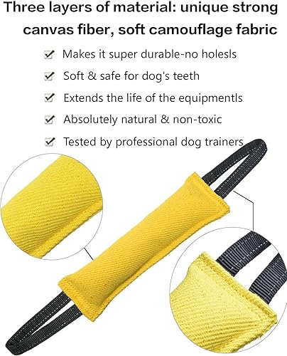 Miniatura 3 de Clysrou Juguete para perro de juguete, almohada resistente de yute, duradero, equipo de entrenamiento, juguete interactivo para cachorros a perros
