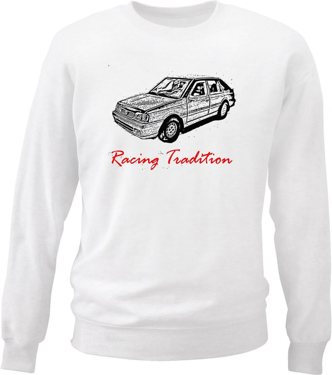 TEESANDENGINESMen's Polonez Caro FSO Polish CAR Racing P White Sweatshirt