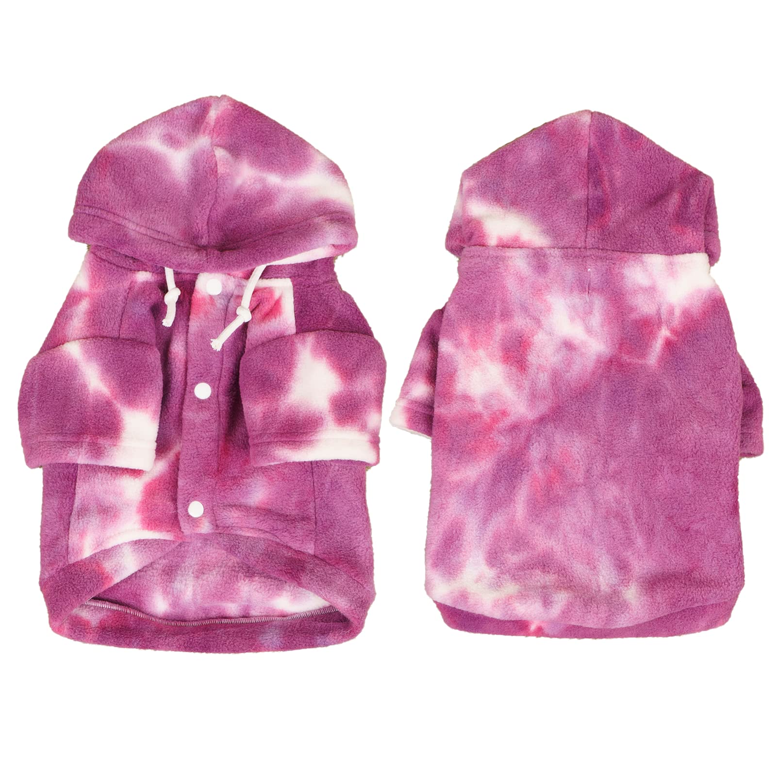 Mklhgty Tie Dye ubrania dla psów, bluza z kapturem, płaszcz zimowy dla zwierząt domowych, bluzy dla małych psów, chłopców i dziewczynek