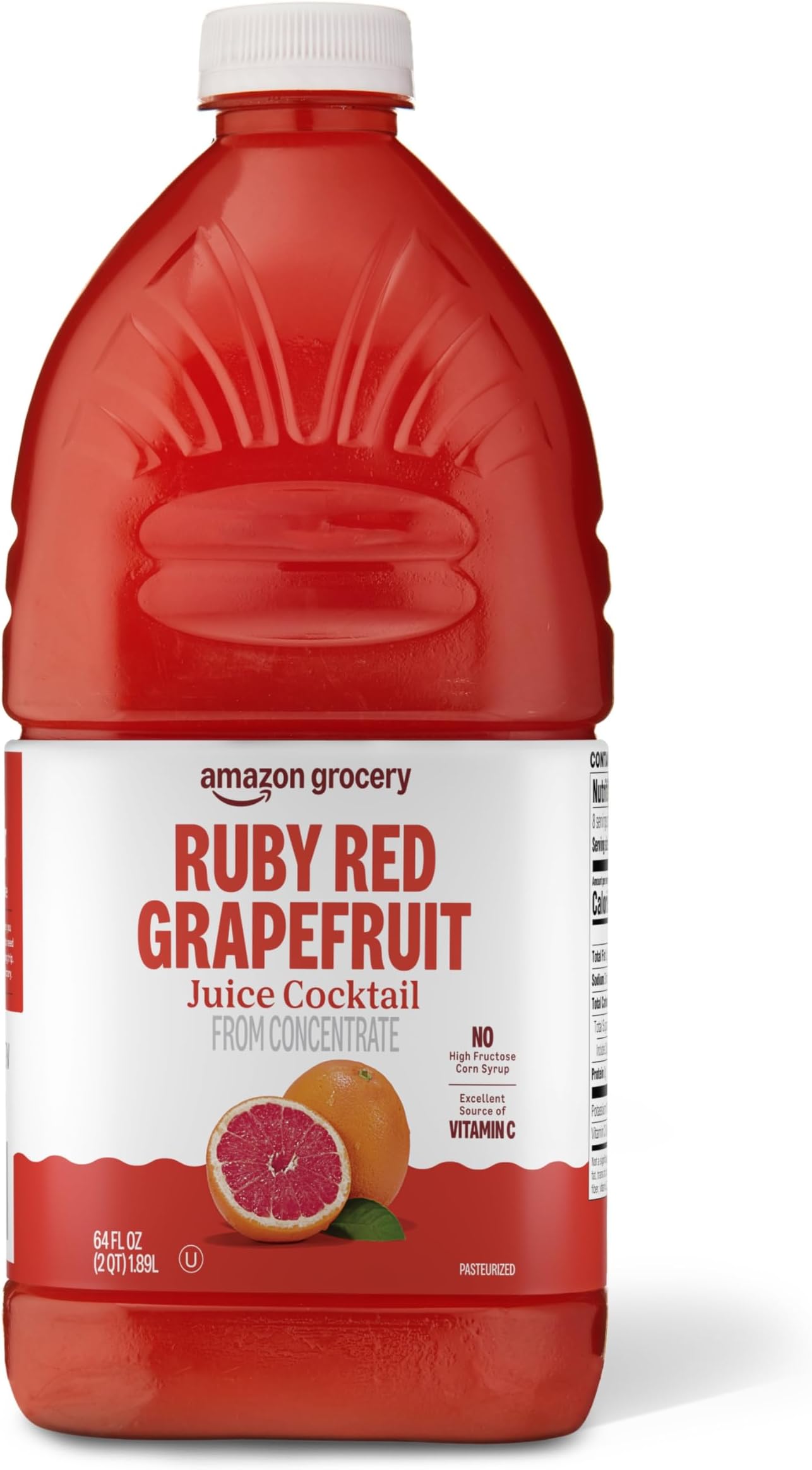 Amazon Grocery, Ruby Red Grapefruit Juice Cocktail, 64 Fl Oz