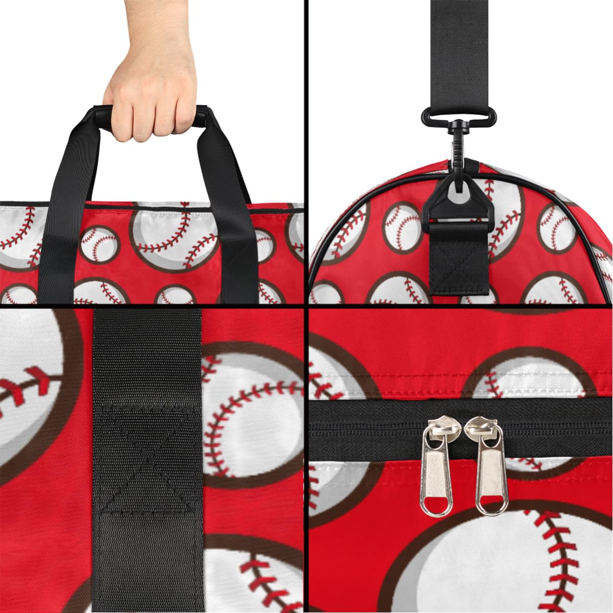 Personalisierte Sporttasche für Jungen und Männer, benutzerdefinierte Sport-Reisetasche mit Schuhfach, maßgeschneiderte Mädchen-Tanztasche, Wochenend-Übernachtungstasche für Frauen und Kinder, roter
