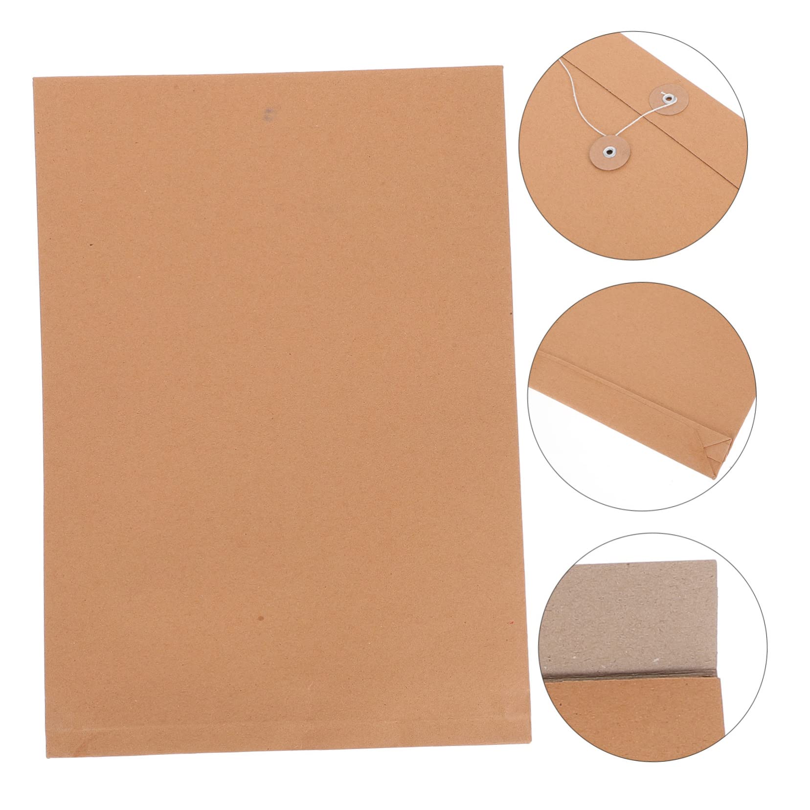 Housoutil 25pezzi Cartella Portadocumenti in Carta Kraft Organizer Per Documenti Formato Leggera e Resistente Per Ufficio Scuola e Viaggi