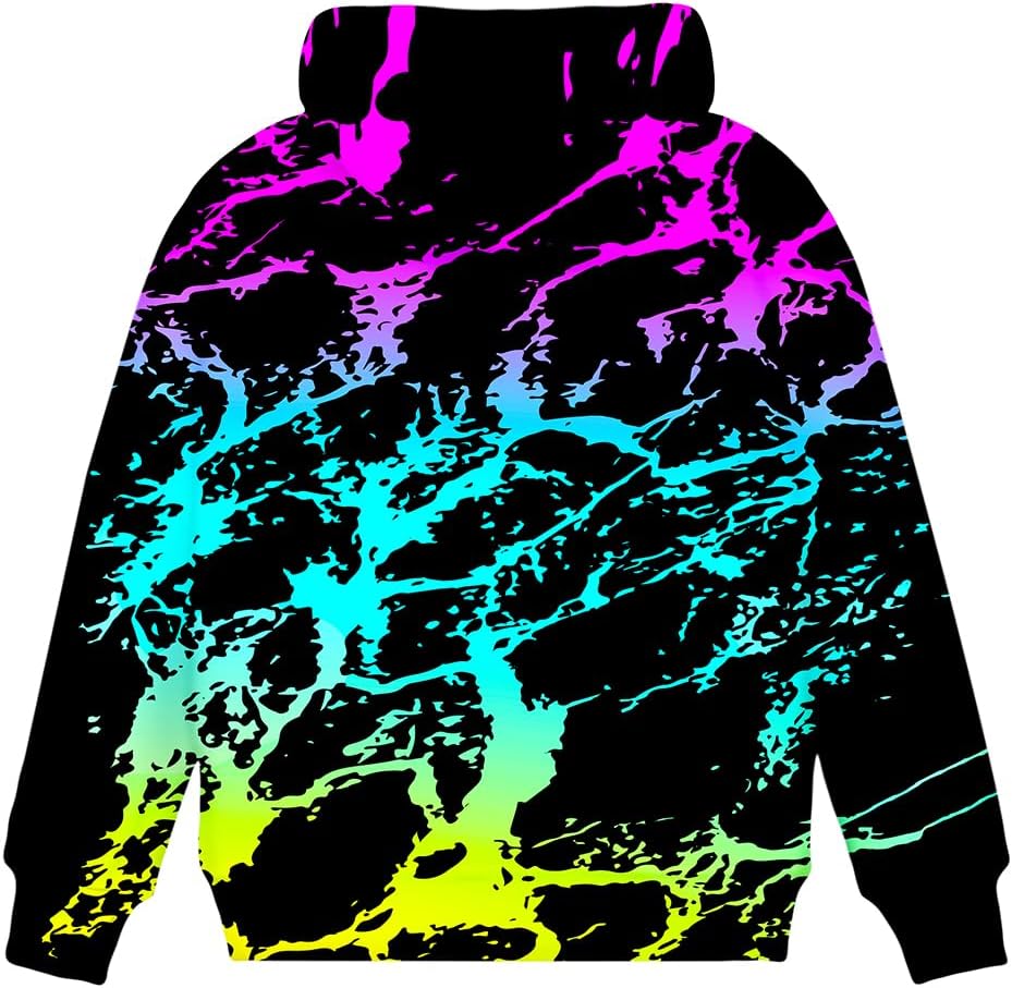 Neemanndy Kids Hoodie 3D Graphic Sweater with Pocket for Boys Girls 6-15 Years