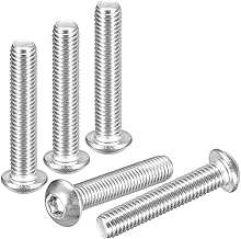 Viti a Testa Bombata M8-1.25x40mm - 12Pz - Ideali per Biciclette da Strada, Mountain Bike, Auto, Moto - Acciaio Inossidabile 304 Sbiancato - Elementi di Fissaggio Esagonali