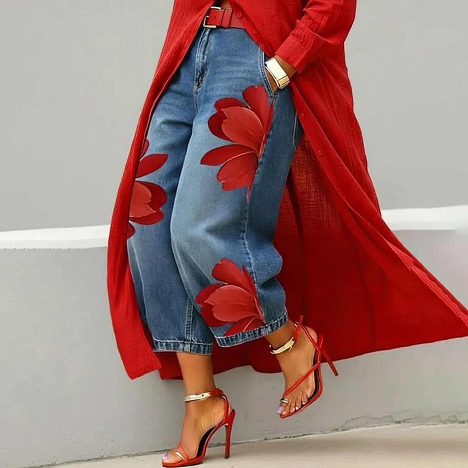 Jeans para Mujer Ajuste Regular Clsico Pantalones Casualespantaln Vaquero mujerSuave y Agradable al Tacto