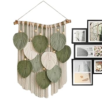 マクラメタペストリー　ガーランドリーフ マクラメ リーフガーランド タペストリー - h.t.Macrame