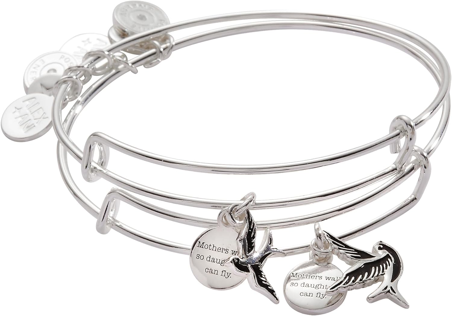 Alex and Ani Mother & Daughter Sparrow Bangle Set of 2