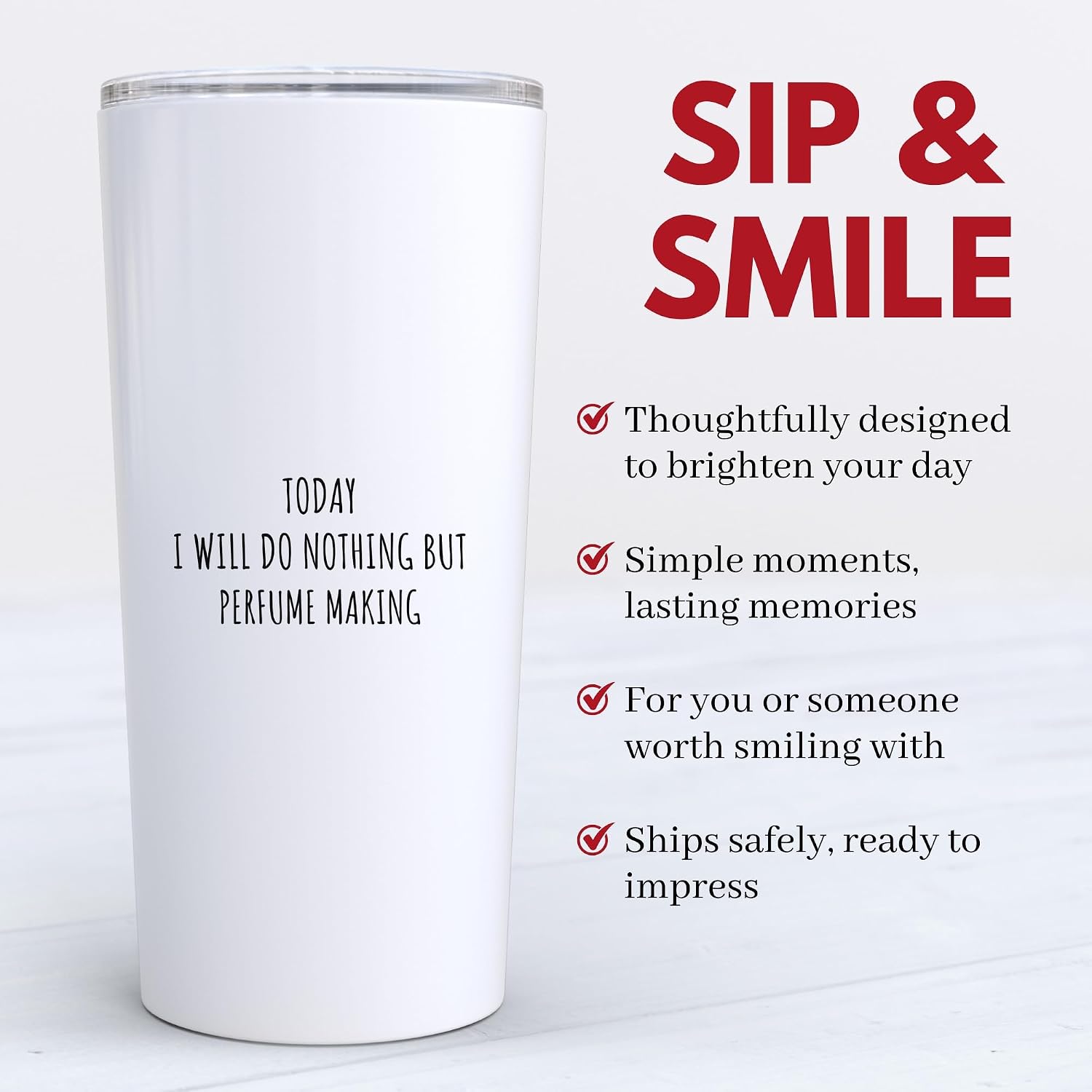 Today I Will Do Nothing But Perfume Making Funny Lazy 20 oz Tumbler image 2